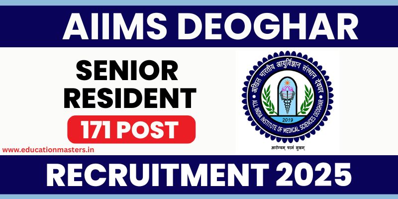 aiims deoghar senior resident recruitment 2025